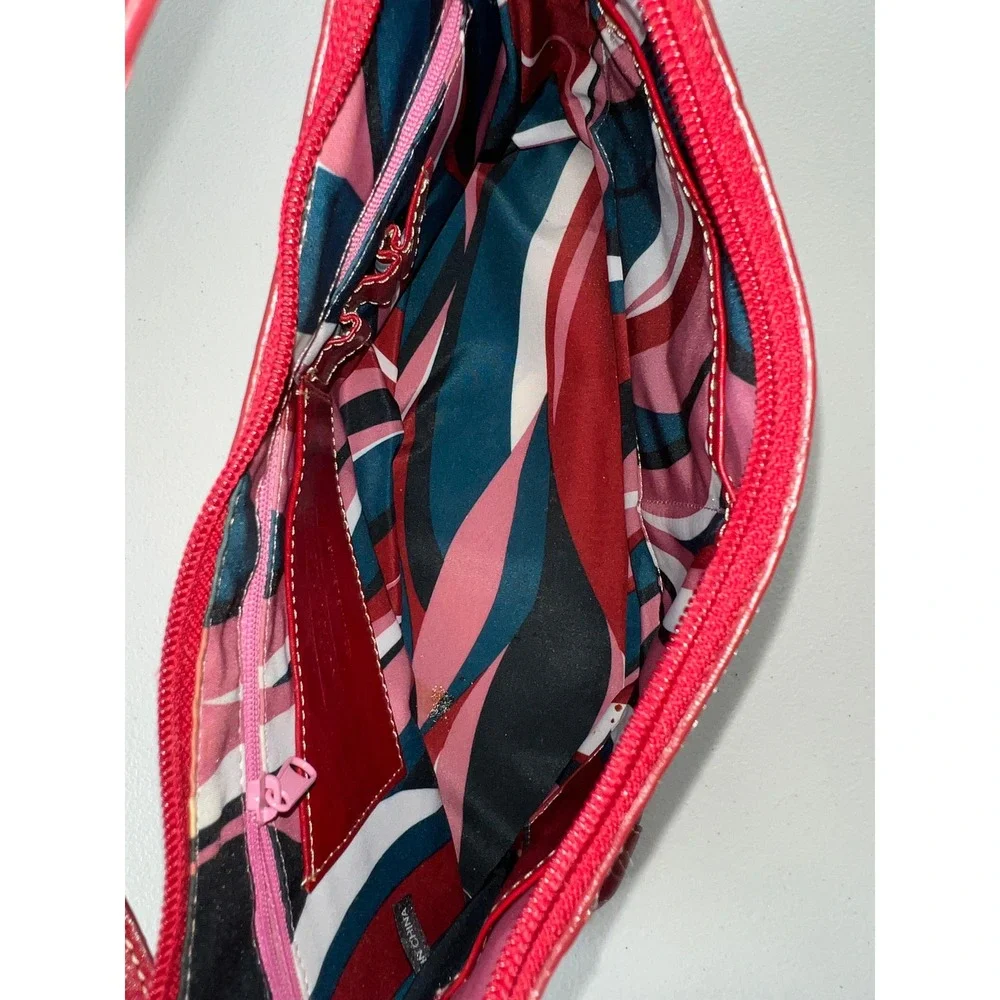 Nordstrom Vintage Y2K Red Leather Hobo Shoulder Bag Purse